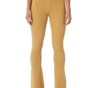Lita By Ciara Women's Ribbed Flare pants Organic Cotton in Brown size XXS NEW